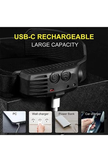 erorex Headlight Rechargeable 350 Lumen 260 Wide Angle Motion Sensor Headlamp Flashlight Waterproof COB