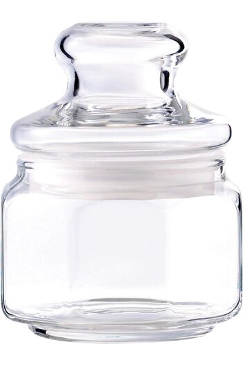 erorex Pop Jar Glass Lid Set, 2 Pieces, Clear, 325 Ml, B0251102