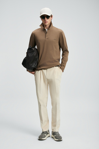 Lufian Rocky Smart Men's Polo T-Shirt Camel Hair