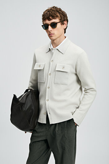 Lufian Igor Men's Cardigan Stone