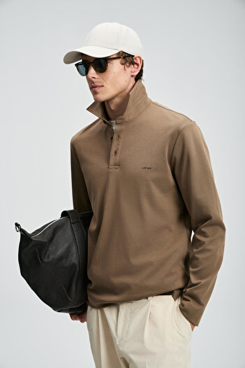 Lufian Rocky Smart Men's Polo T-Shirt Camel Hair