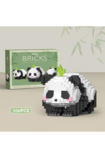 Choice7 W1106 Nobox Creative DIY Assemable Animal Cute MINI Chinese Style Animal Panda Building Block Educat