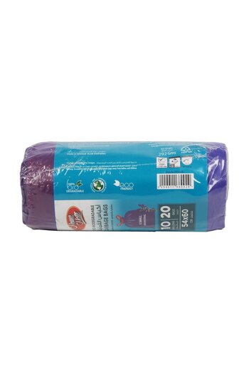 Homemate Home Mate Biodegradable Drawstring Garbage Bag Lavender Scent 10 Gal 54x60cm (20pcs)