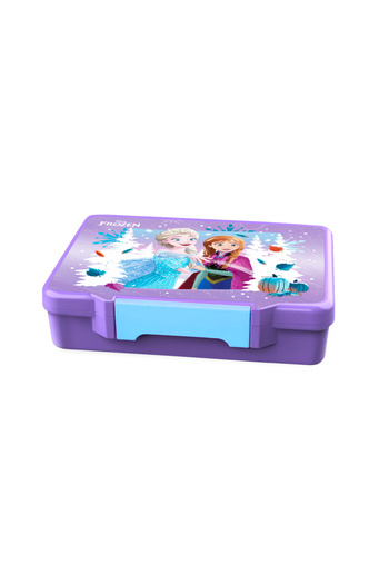 Disney Frozen Bento Lunch Box with Cutlery – Elsa & Anna Design – Insulated & Leakproof – Violet