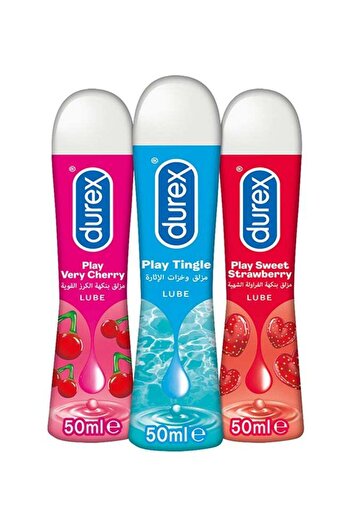 Durex Multi-Purpose Gel Lubricants Pack with Tingling Excitement Lubricant, Cherry Flavor Lubricant,