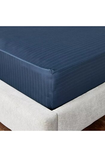 Home Centre Hampton Cotton Sateen 220 Thread Count Super King Fitted Sheet - 200x205 cm