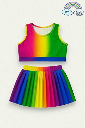My Kids Wear Girl's Sort Skirted Swimsuit Set 4 -16 Years Old 12022
