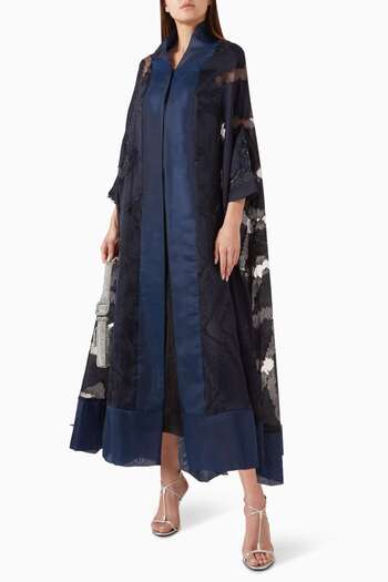 Ammaniyas Modern Organza Abaya ile Şıklığı ve Konforu Yakalayın Naif Boncuk İşlemeli Tasarım