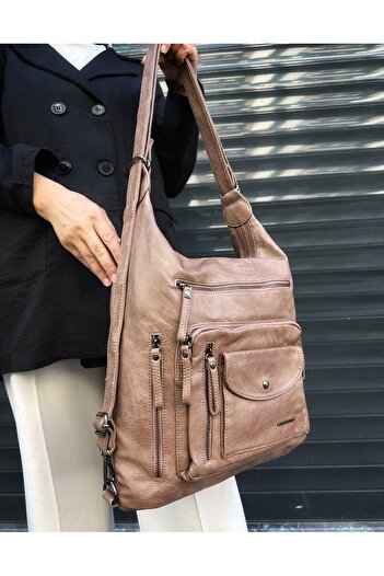 Just Polo Original Women's New Season Multi-Compartment Luxury Soft Leather Adjustable Cross Strap Stylish Shoulder Bag