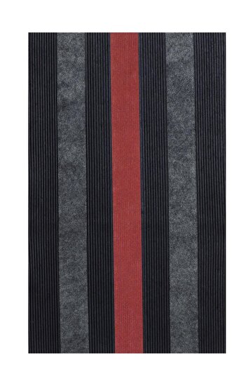 Valery Home Retro Vl Striped Exclusive Mat for Moisture, Dust and Mud Red