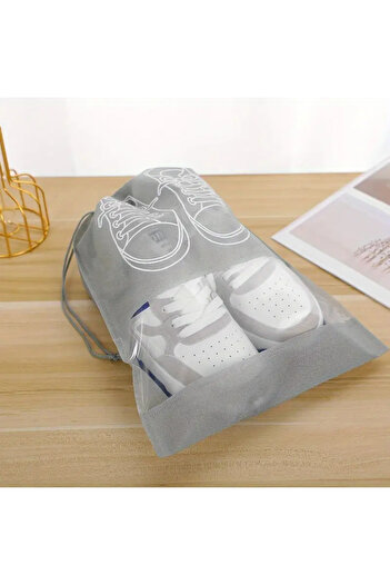 dukart Home Transparent Shoe Bag with Compartments, Small Size, 4 Pieces