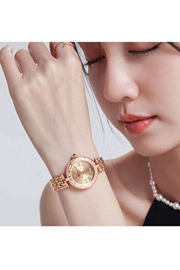 Youtrico Meibin Luxury Rose Gold Square watch,Elegance Women's Watch,