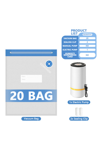 Choice1 Professional Sets 16 3D Printer Filament Vacuum Bag with USB Rechargeable Electric Air Pump, Vacuum
