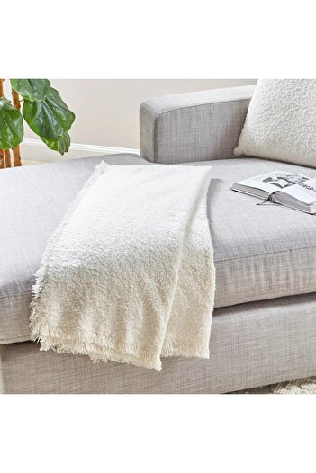 Home Centre Boucle Textured Throw - 130x170 cm