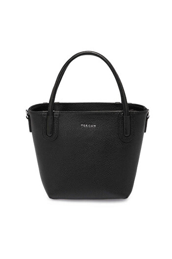 Tergan Black Genuine Leather Women's Handbag - S25Y1Bc80360-A41