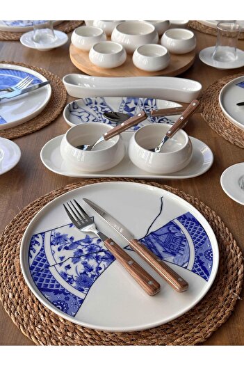 ROSSEV Breakfast Set Gino 70 Pieces for 6 People