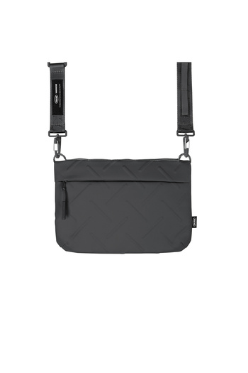 Skinarma Satchel Juno Patterned Nylon Scout Accessory Bag with Wrist Strap Gray