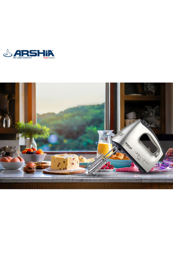 Arshia Arshia Electric Cake Mixer - Stylish and lightweight chrome color