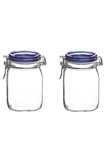 Bormioli Rocco Set 2 borcane sticla cu inchidere ermetica BORMIOLI FIDO, 1000ml