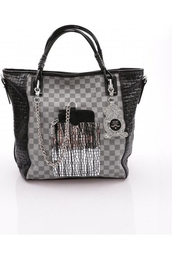 Erbilden Avaj Black Skin Shoulder Bag