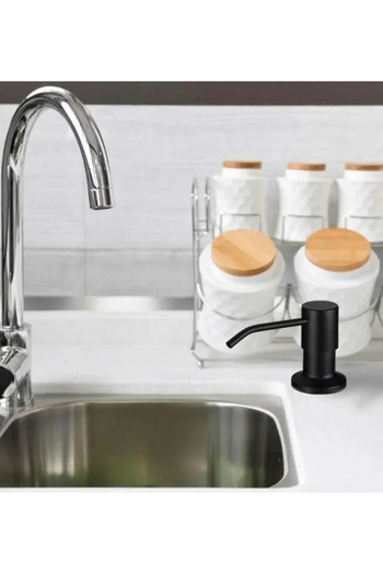 zola Dispenser for liquid detergent, Zola®, sink/toilet flush, 300 ml capacity, plastic, 15x5.5 cm, black