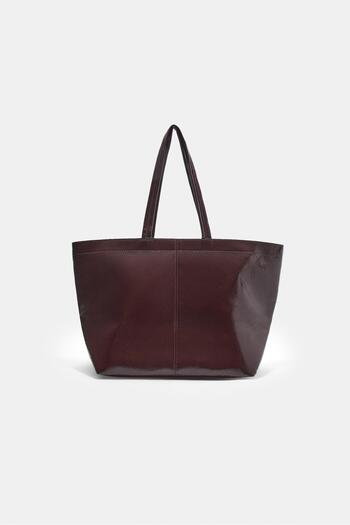 Stradivarius Faux leather shopper bag