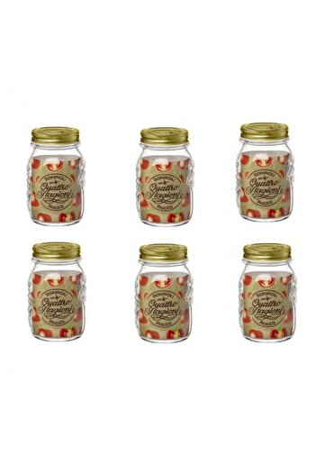 Bormioli Rocco Set 6 borcane sticla cu capac BORMIOLI QUATTRO STAGIONI, 500ml, D9,2xH13,6cm (3.49750)