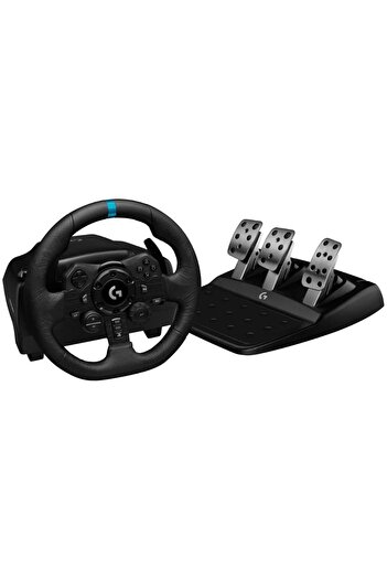 logitech G923 Racing Wheel and Pedals, TRUEFORCE up to 1000 Hz Force Feedback - Black
