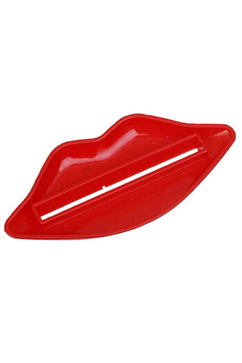 zola Toothpaste squeezer set, Zola®, 2 pieces, economical, lip-shaped, red