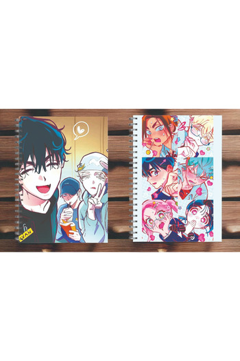 nihonwosekai 2 Pcs Alien Stage Anime A5 Size Spiral Notebook 50 Sheets