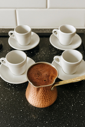 çömlek diyarı Forged Copper Medium Coffee Pot