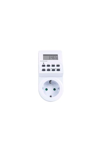 Strohm Priză digitală programabilă, 3600W, 24H/7-16A, 1min, albă SM-TGE-2B