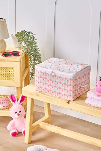 Serstil Little Sun Serisi Mini Hurç - Fermuarlı Çocuk Odası Düzenleme Kumaş Saklama Organizer 30x22x18cm