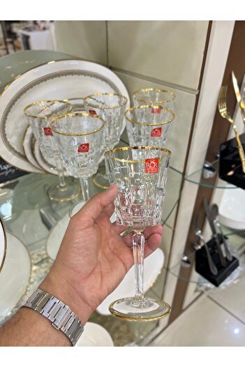 RCR Etna Altın Yaldızlı Kadeh 6'ı 280ml