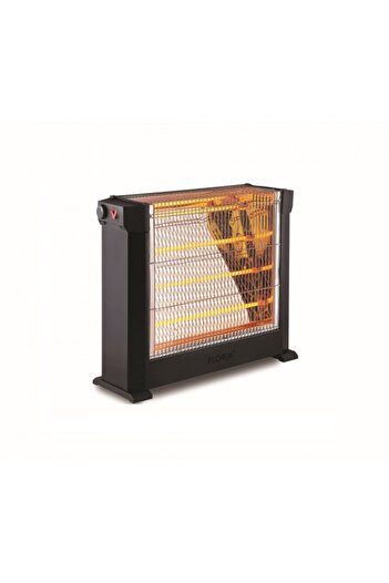 ZLN Heater with 4 heating elements, black, 2200W, tip-over safety system / 6197