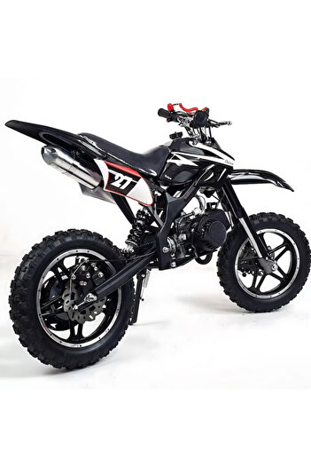 MACVI Macvi® cross motorcycle for children 49cc, petrol engine ideal for off road, Black