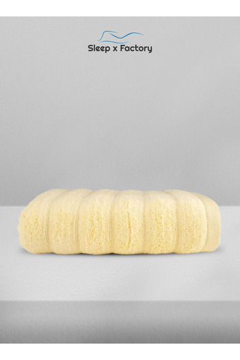 Sleep x Factory Wavy Textured Bath Towel – 100% Pure Cotton, Soft & Absorbent – 70x140 cm