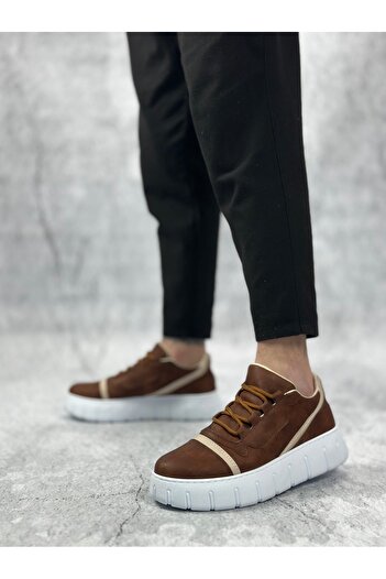 BOA BA0666 Ανδρικά παπούτσια casual με ψηλή σόλα BOA Tan