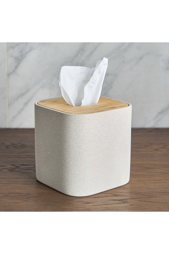 Home Centre Kyoto Cotton Jar with Bamboo Lid
