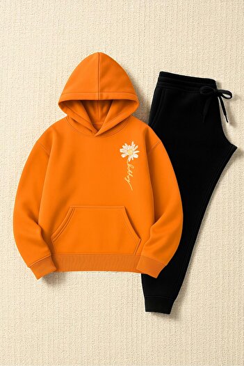 uyguntarz Σετ αθλητικής φόρμας Unisex Daisy Happy Printed Design Oversize