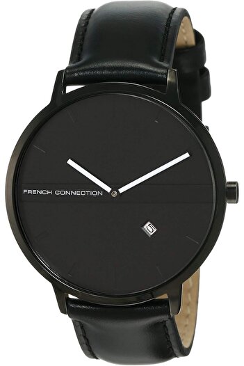 French Connection Dress Analog Dial Men's Watch, Black, Strap