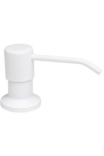 Spis Design Dispenser for Kitchen Soap, Built-in, White, Round Head