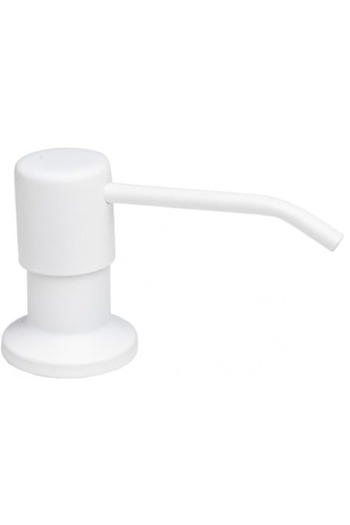 Spis Design Dispenser for Kitchen Soap, Built-in, White, Round Head
