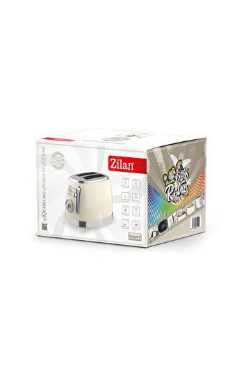Zilan Prăjitor de pâine retro cu 6 setări de prăjire, 850W, indicator luminos, cremă / ZLN 1191 ZLN1191