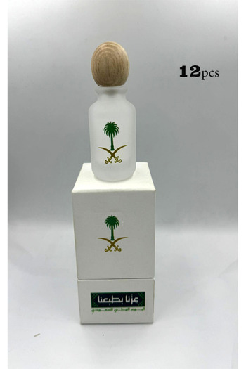 Mini Wooden perfume distributions with the National Day logo printed on them