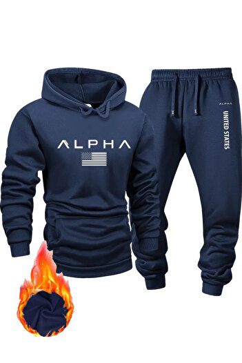 bellanova Sportswear Two Piece Hooded Sweatshirt and Pants Set for Men