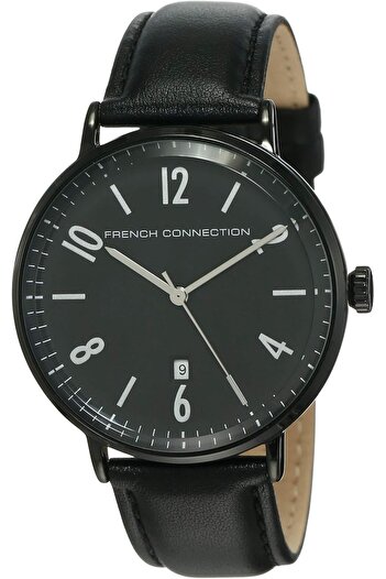 French Connection Analog Dial Men's Watch, Black, Strap