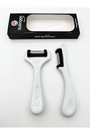 Solingen Original Ritter Side and Slingshot Peeler 2-Pack White