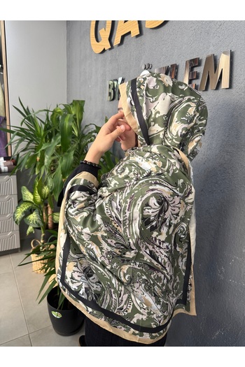 QASSA SHAL Summer Patterned Khaki