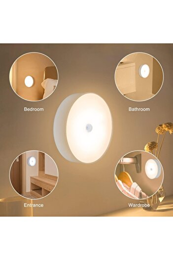 Taimi LED Smart Infrared Human Body Motion Sensor Dimmable Control Lighting Night Light,Warm White
